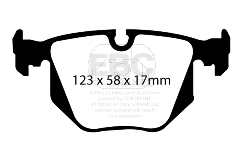 EBC 04-06 BMW X3 2.5 (E83) Greenstuff Rear Brake Pads - DP21118