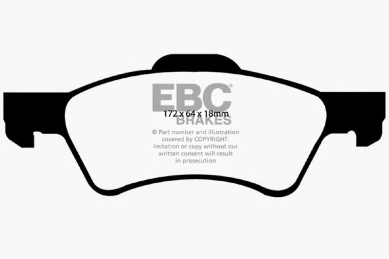 EBC 01-07 Chrysler Town &amp; Country 3.3 Rear Rotors Greenstuff Front Brake Pads - DP61613