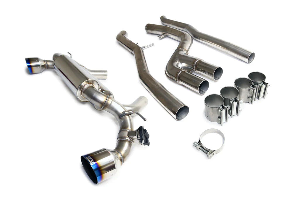 HKS 2019+ Toyota GR Supra w/o OPF Dual Hi-Power Titanium Tip Catback Exhaust - 31014-KT001