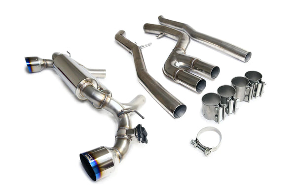 HKS 2019+ Toyota GR Supra w/o OPF Dual Hi-Power Titanium Tip Catback Exhaust - 31014-KT001 for 2020-2025 Toyota GR Supra - fr