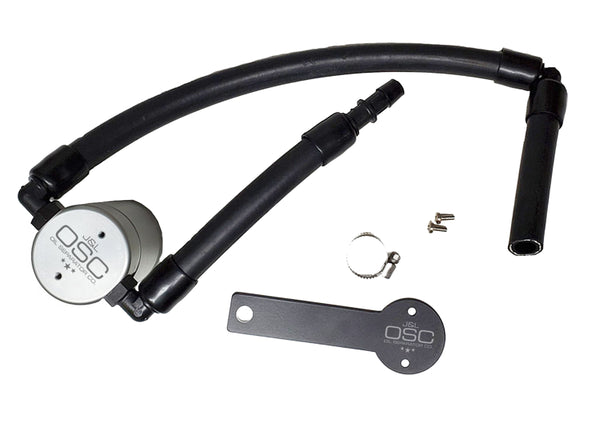 J&L 18-22 Kia Stinger GT 3.3TT Passenger Side Oil Separator 3.0 - Clear Anodized - 3106P-C