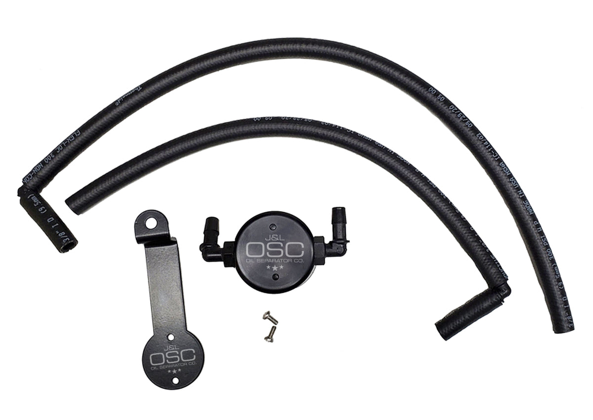 J&L 05-24 Toyota 4Runner 4.0L Driver Side Oil Separator 3.0 - Black Anodized - 3107D-B