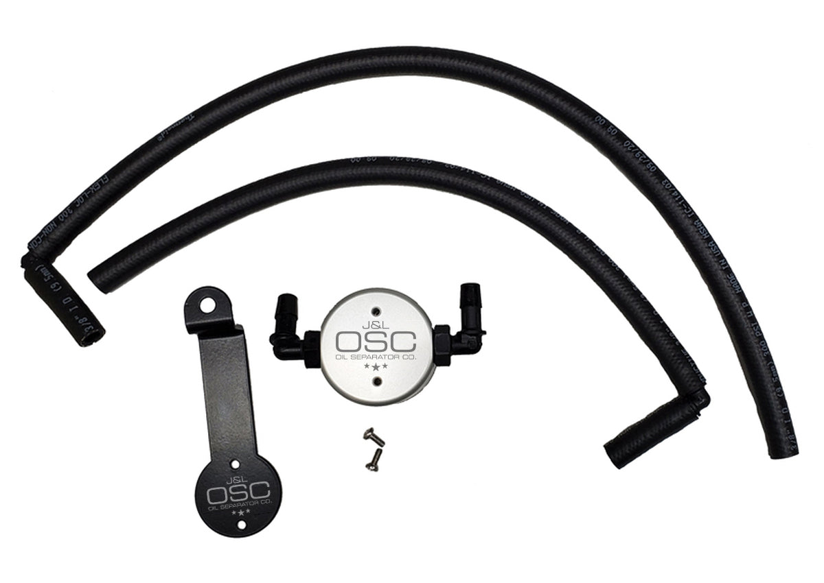 J&L 05-24 Toyota 4Runner 4.0L Driver Side Oil Separator 3.0 - Clear Anodized - 3107D-C