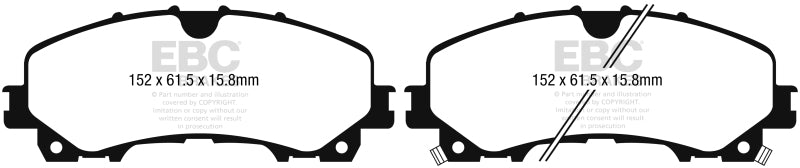 EBC 13+ Infiniti Q50 3.7 Greenstuff Front Brake Pads - DP23036