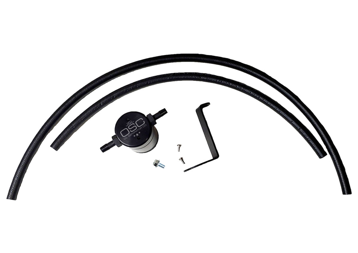 J&L 16-24 Infiniti Q50/Q60 3.0T Oil Separator 3.0 Driver Side - Black Anodized - 3110D-B