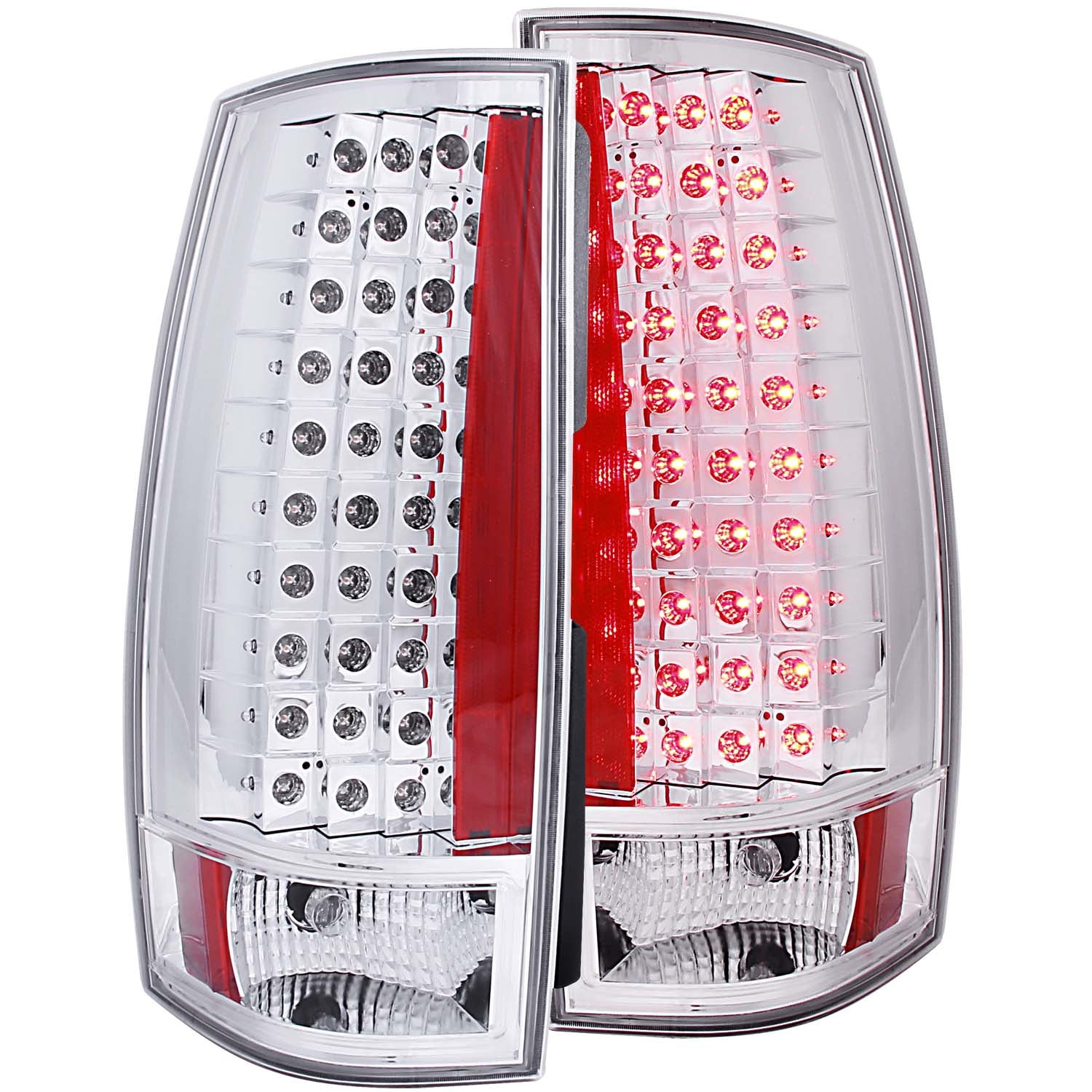 ANZO 2007-2014 Chevrolet Suburban LED Taillights Red/Clear G4 - 311141 for 1992-2015 GMC Yukon - front view