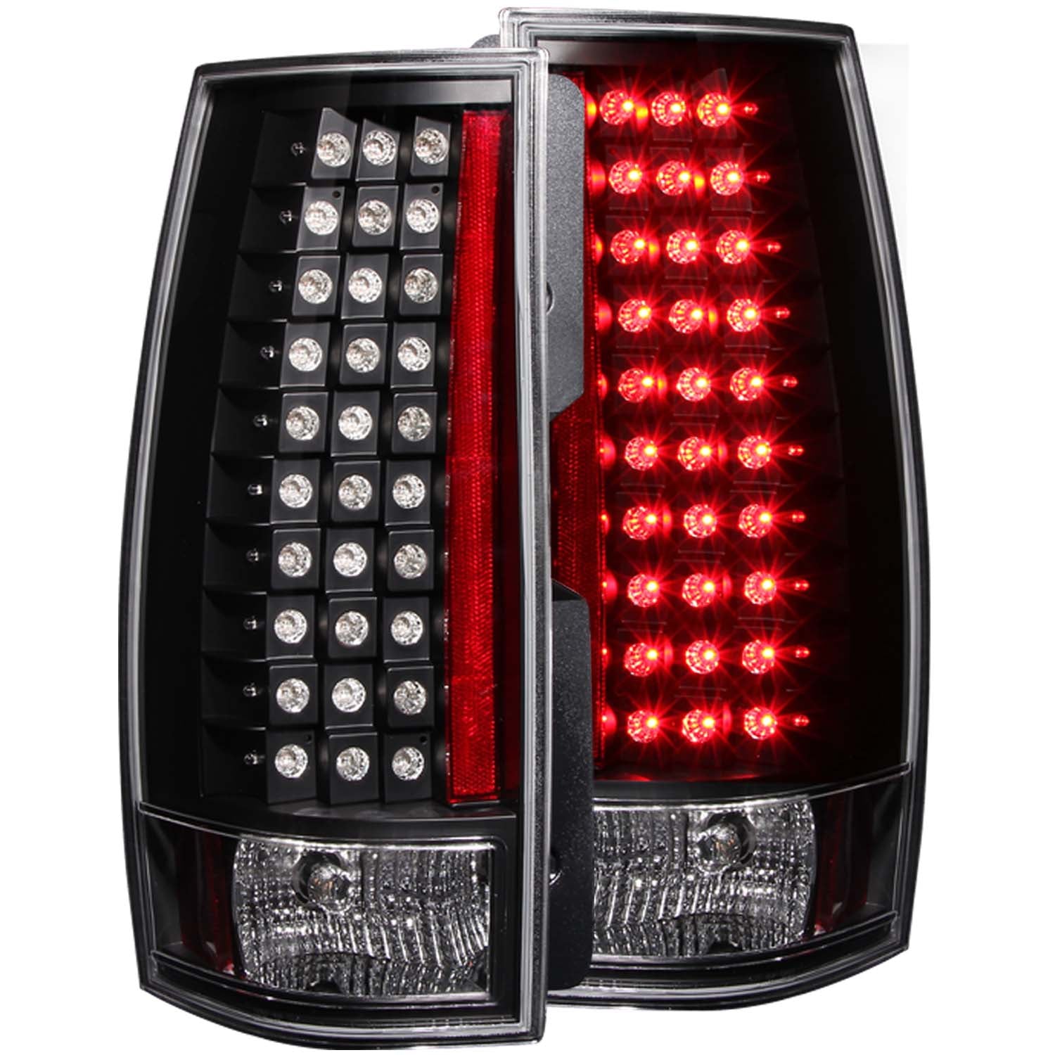ANZO 2007-2014 Chevrolet Suburban LED Taillights Black G4 - 311142 for 1992-2015 GMC Yukon - front view