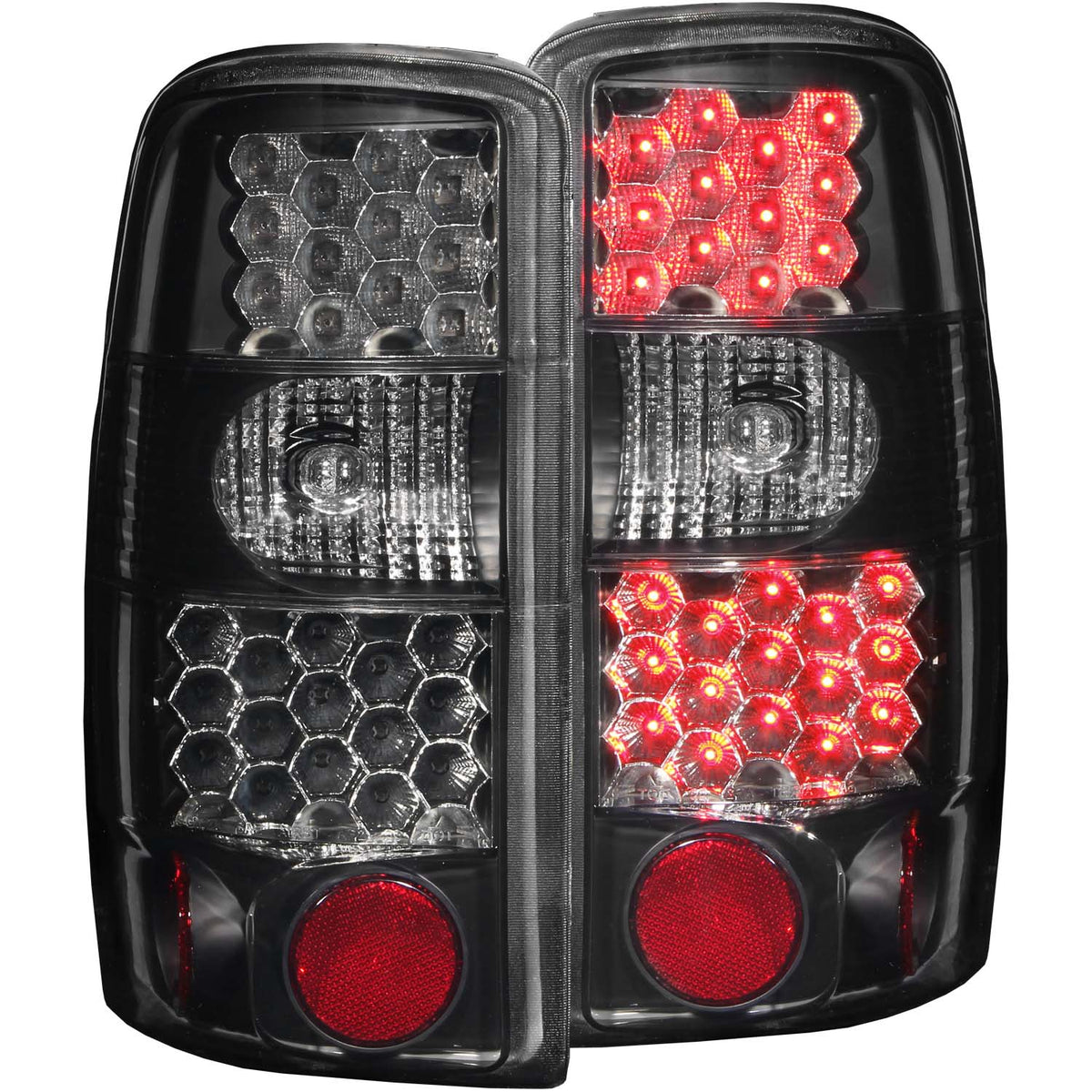 ANZO 2000-2006 Chevrolet Suburban LED Taillights Dark Smoke - 311155 for 2000-2006 Chevrolet Suburban 1500 - front view