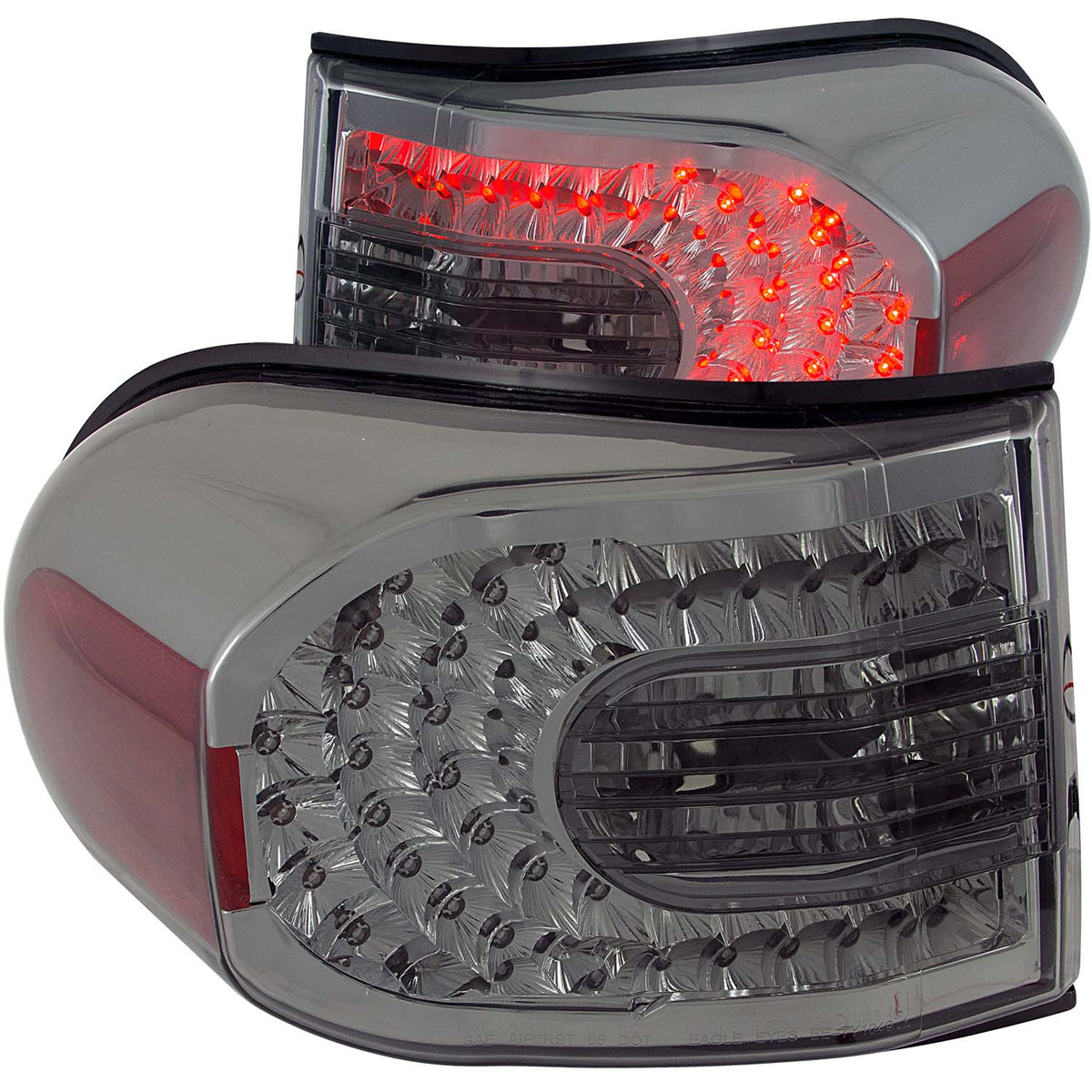 ANZO 2007-2010 Toyota Fj Cruiser LED Taillights Smoke - 311184 for 2007-2014 Toyota FJ Cruiser - front view