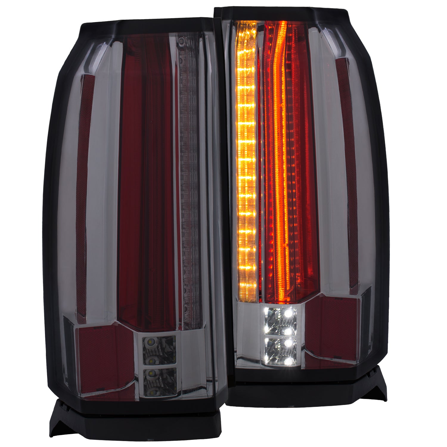 ANZO 2015-2017 GMC Yukon/Yukon XL LED Taillights Smoke - 311276 for 2015-2020 GMC Yukon - front view