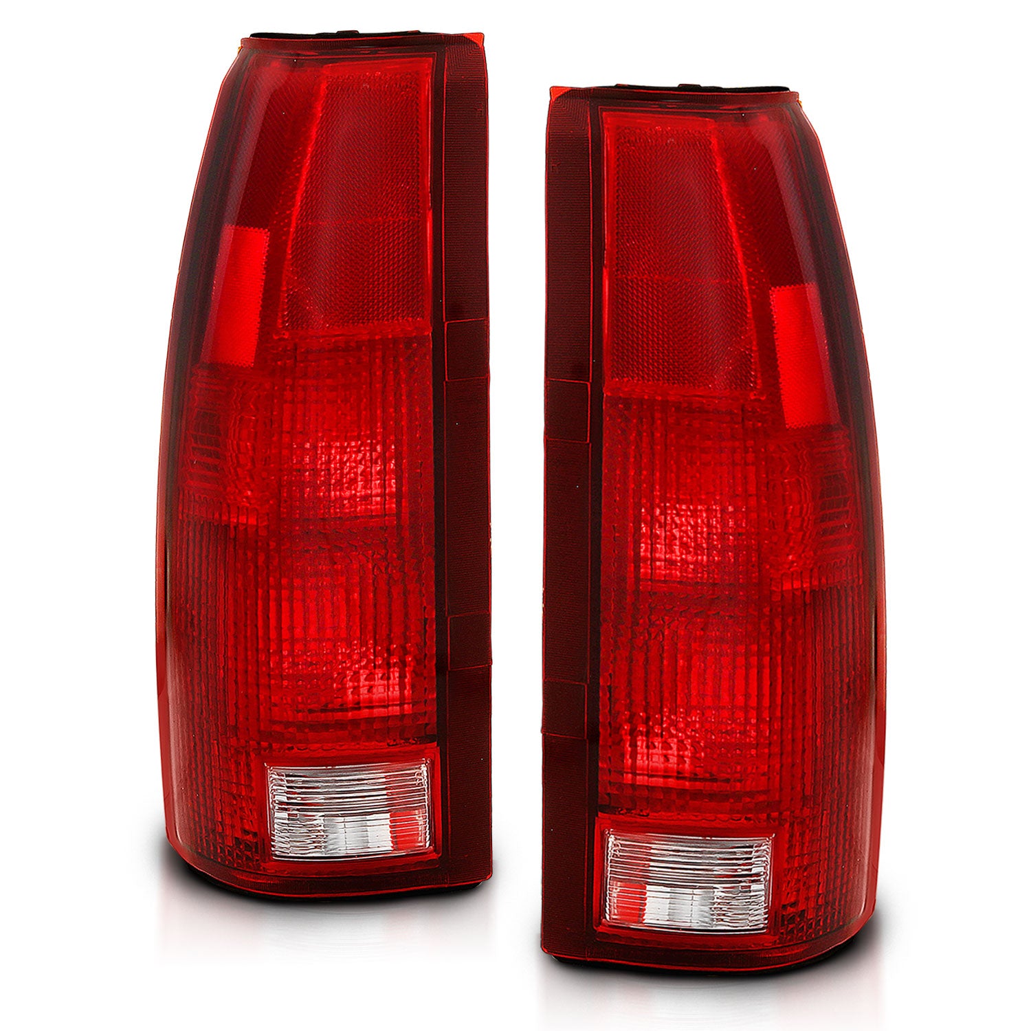 ANZO 1988-1999 Chevy C1500 Taillight Red/Clear Lens (OE Replacement) - 311301 for 1988-1995 GMC C2500 - front view