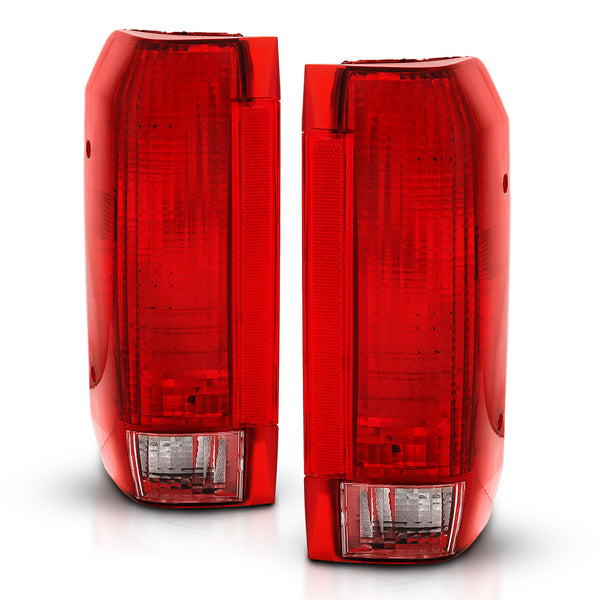 ANZO 1992-1996 Ford Bronco Taillight Red/Clear Lens (OE Replacement) - 311306 for 1992-1997 Ford F 150 - front view