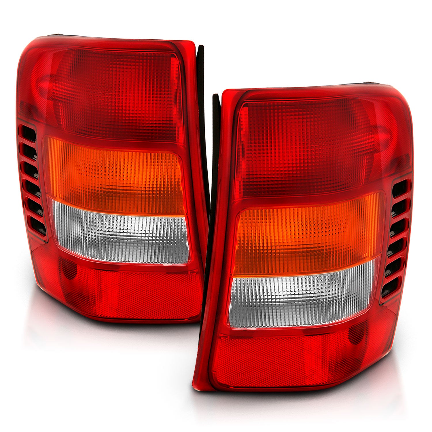 ANZO 1999-2004 Jeep Grand Cherokee Taillight Red/Clear Lens (OE Replacement) - 311308 for 1999-2004 Jeep Grand Cherokee - fro