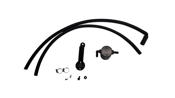 J&L 18-24 Toyota Camry 3.5L V6 Oil Separator 3.0 Passenger Side - Black Anodized - 3116P-B