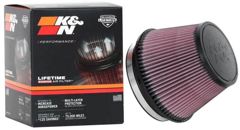 K&amp;N Universal Tapered Filter 6in Flange ID x 7.5in Base OD x 5in Top OD x 5in Height - RU-2960XD
