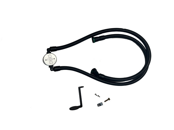 J&L 2025 Ford Explorer 2.3L EcoBoost 3.0 PVC Side Oil Separator - Clear Anodized - 3121P-C