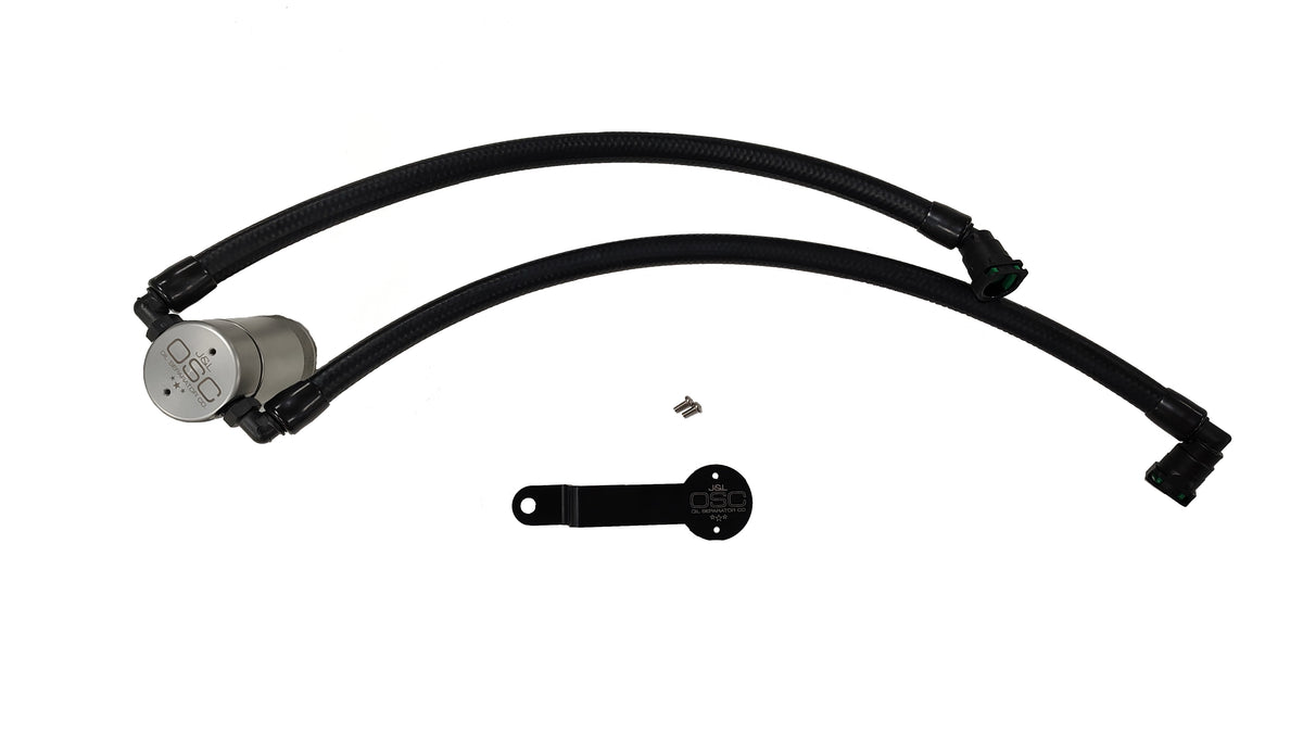 J&L 19-25 Ram 1500 3.6L Oil Separator 3.0 PCV Side -Clear Anodized - 3126P-C