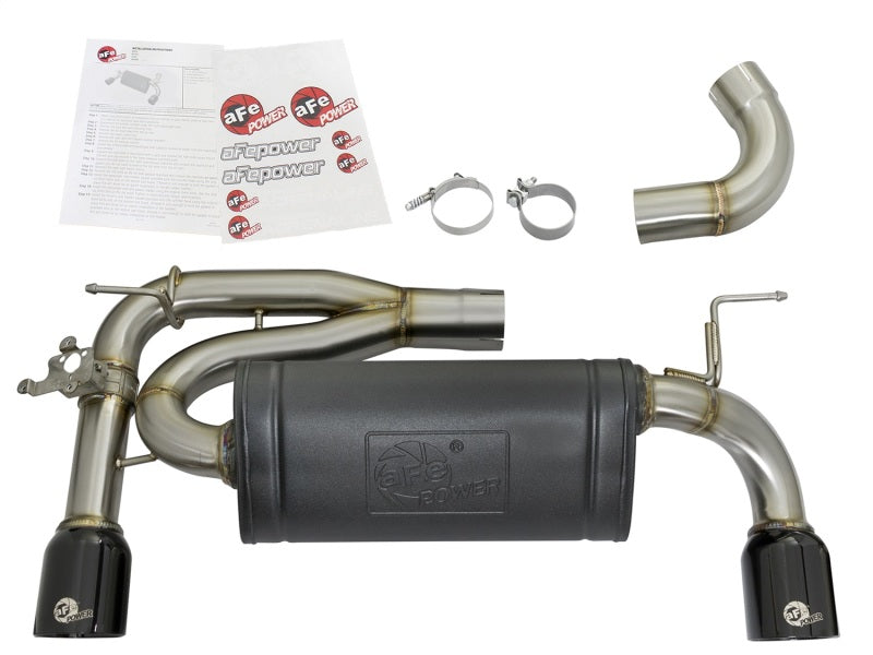 aFe MACHForce XP 16-17 BMW 340i/iX 440i/iX L6-3.0L (t) SS Axle-Back Exhaust w/Black Tip - 49-36335-B