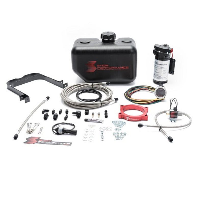 Snow Performance 10-15 Camaro Stg 2 Boost Cooler F/I Water Injection Kit (SS Braided Line &amp; 4AN) - SNO-2160-BRD