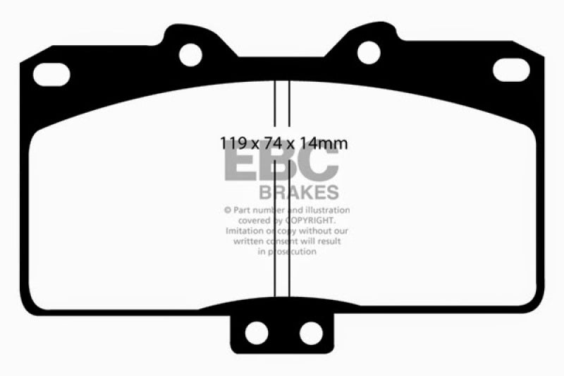 EBC 91-93 Dodge Stealth 3.0 4WD Redstuff Front Brake Pads - DP31097C