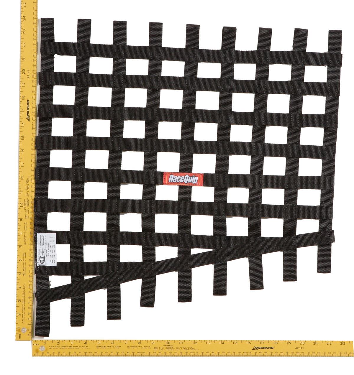 RaceQuip Black Drag 24 To 18 X 23 SFI Rib Net