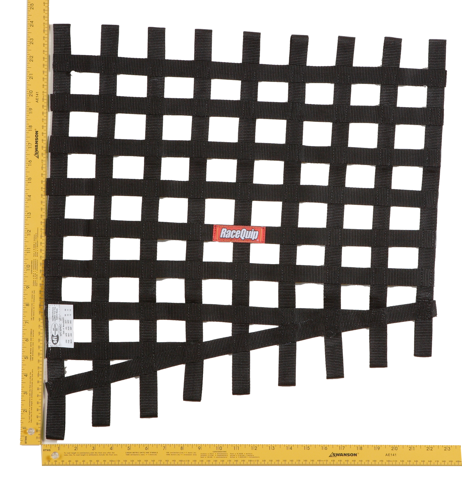 RaceQuip Black Drag 24 To 18 X 23 SFI Rib Net