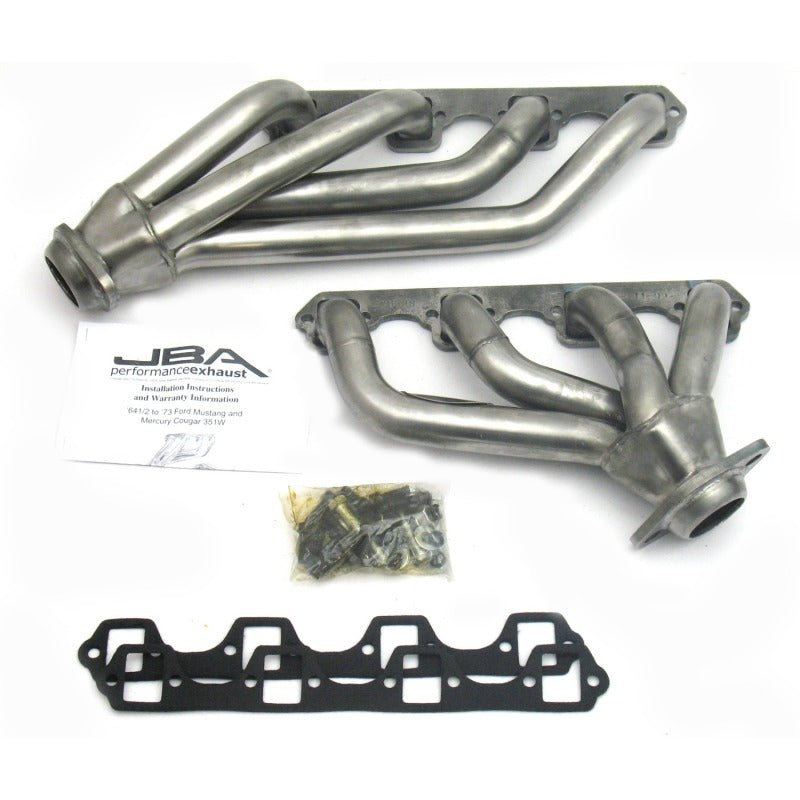 JBA 65-73 Ford Mustang 351W SBF 1-5/8in Primary Raw 409SS Mid Length Header - 1653S