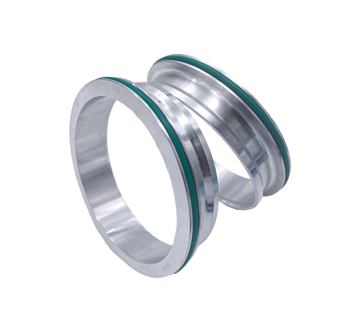 Granatelli Aluminum Dual Seal Clamp 3.0in Weld-on Ferrule Set - 318530F