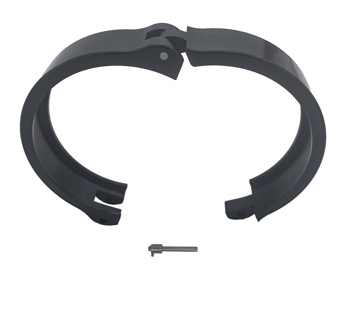 Granatelli 4.0in Dual Seal Clamshell Clamp - Aluminum Black - 318540CS