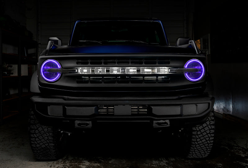 Oracle 2021 Ford Bronco DRL Upgrade w/ Halo Kit - ColorSHIFT w/ BC1 Controller SEE WARRANTY - 1468-335