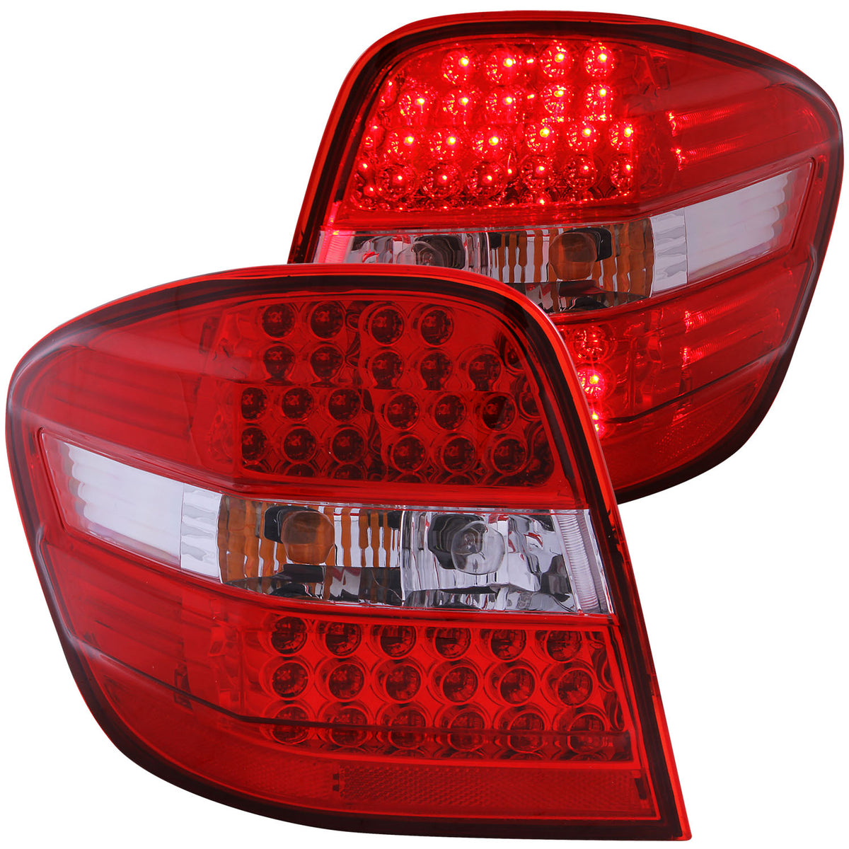 ANZO 2006-2007 Mercedes Benz M Class W164 LED Taillights Red/Clear - 321053 for 2006-2011 Mercedes Benz ML - front view