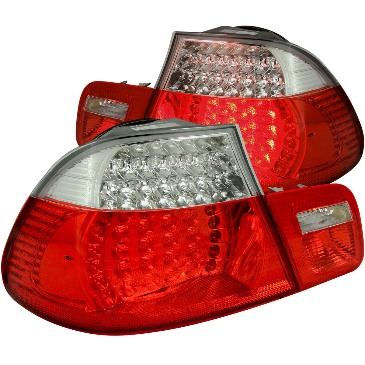 ANZO 2000-2003 BMW 3 Series E46 LED Taillights Red/Clear - 321105 for 1999-2006 BMW 3 Series - front view