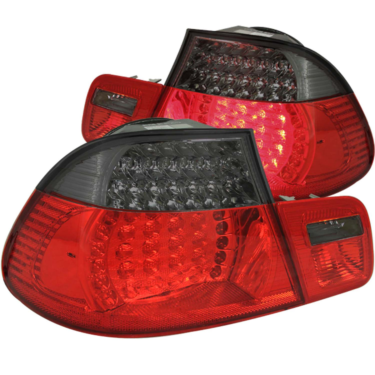 ANZO 1999-2001 BMW 3 Series E46 LED Taillights Red/Smoke 2pc - 321127 for 1999-2006 BMW M3 - front view
