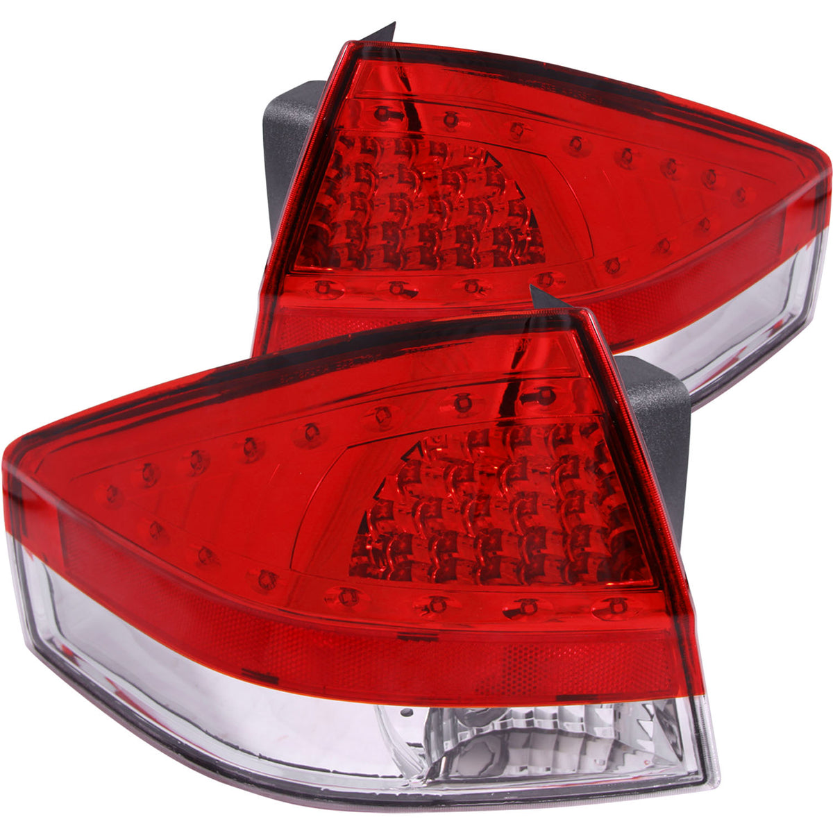 ANZO 2008-2011 Ford Focus LED Taillights Red/Clear - 321197 for 2008-2011 Ford Focus - front view