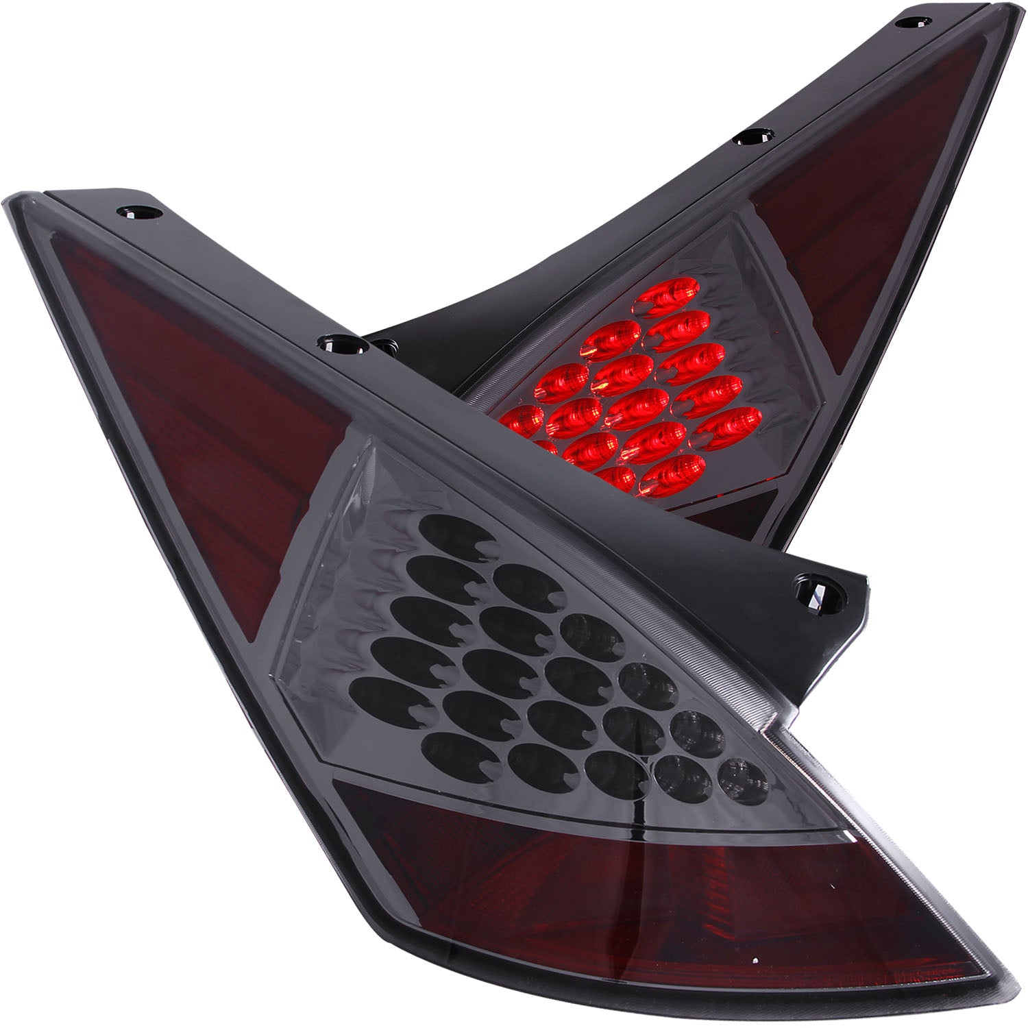 ANZO 2003-2005 Nissan 350Z LED Taillights Smoke - 321254 for 2003-2007 Nissan 350Z - front view