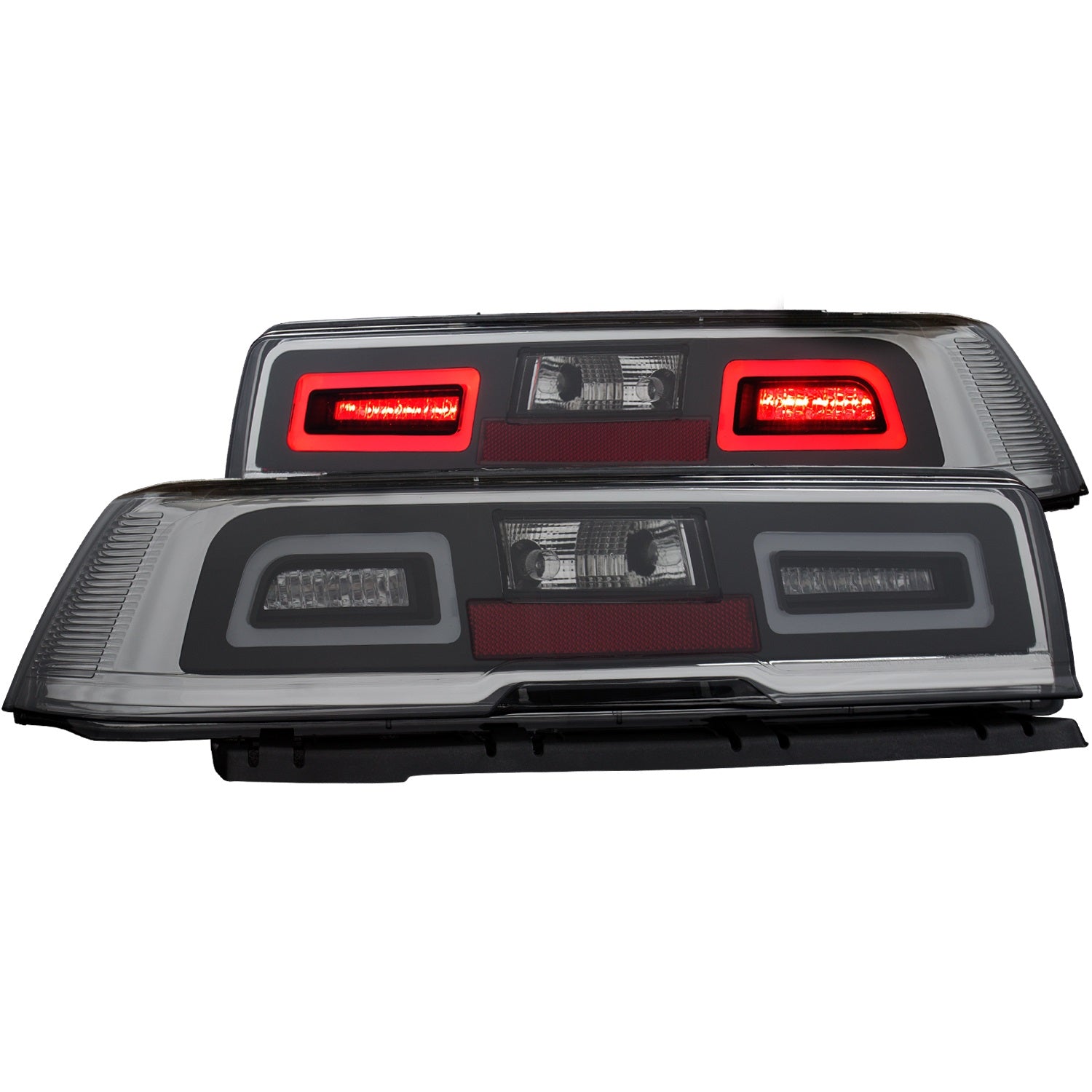 ANZO 2014-2015 Chevrolet Camaro LED Taillights Smoke - 321321 for 2014-2015 Chevrolet Camaro - front view