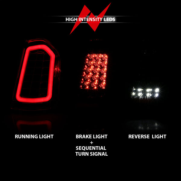 ANZO 11-14 Chrysler 300 LED Taillights Black w/ Sequential - 321343 for 2011-2014 Chrysler 300 - front view