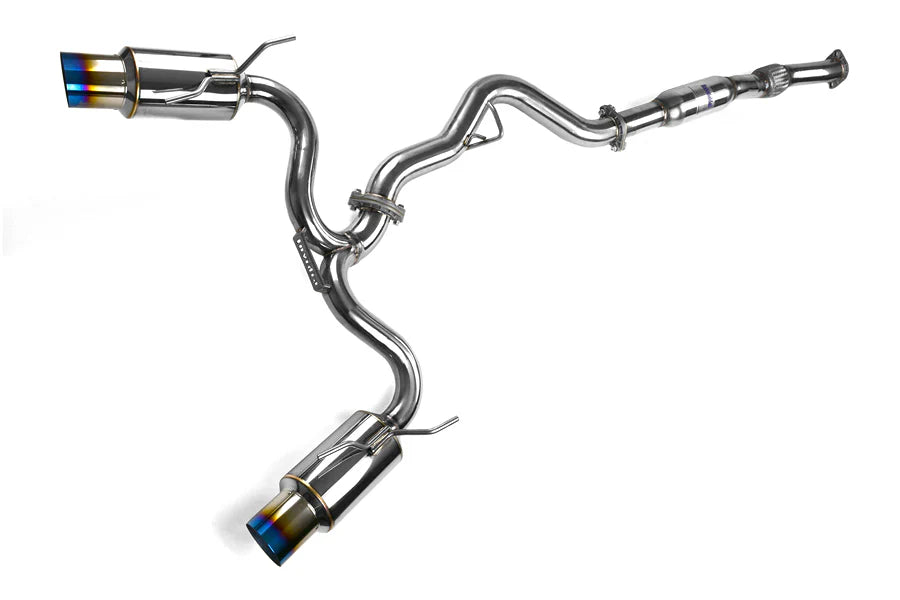 Invidia 08-11 STi Hatch / 11 WRX Hatch Dual N1 Single Layer Titanium Tipped Cat-back Exhaust - HS08STIGTT
