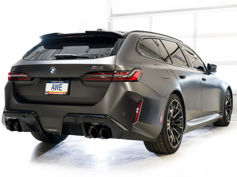 AWE BMW G90/G99 M5 Track Edition Catback Exhaust - Diamond Black Tips - 3020-43790