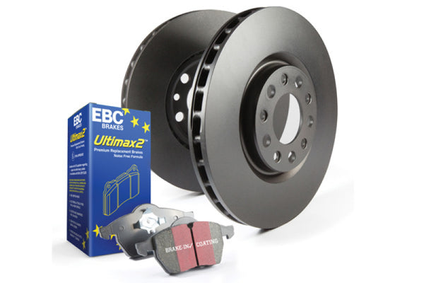 EBC S1 Kits Ultimax Pads and RK Rotors - S1KF1142 for 1994-1999 Dodge Ram 2500 - front view