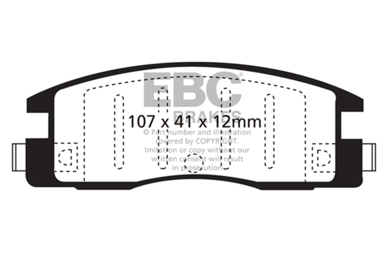 EBC 90-94 Isuzu Amigo 2.3 Ultimax2 Rear Brake Pads - UD398