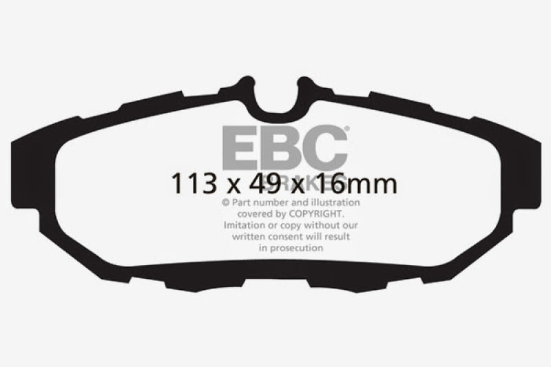 EBC 10-14 Ford Mustang 3.7 Ultimax2 Rear Brake Pads - UD1465