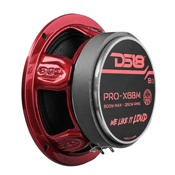 DS18 6.5in 250 Watts RMS 8 ohm Mid-Range Loudspeaker Bullet Loudspeaker - PRO-X6BM - front view