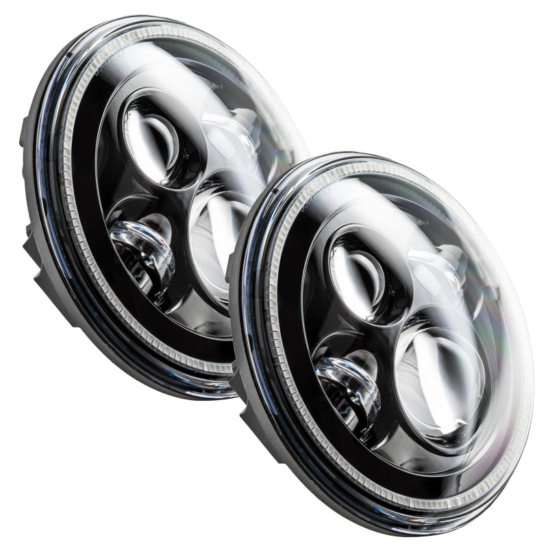 Oracle 7in High Powered LED Headlights - Black Bezel - Green - 5769-004