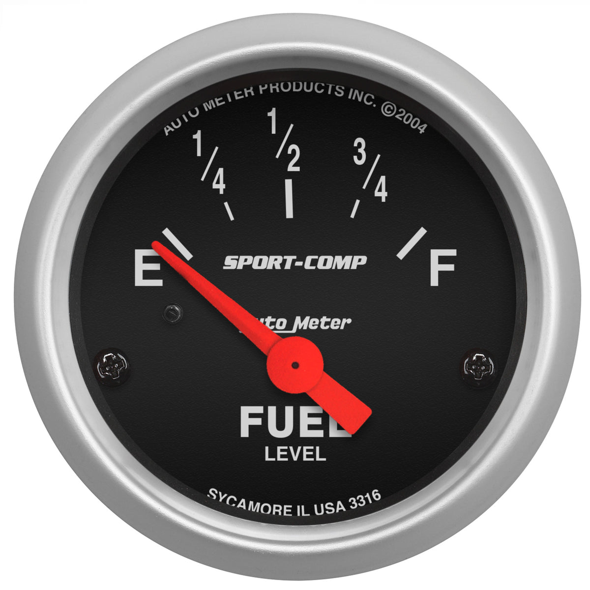 Autometer Sport Comp 52mm Short Sweep Electronic Fuel Level Gauge - 3316