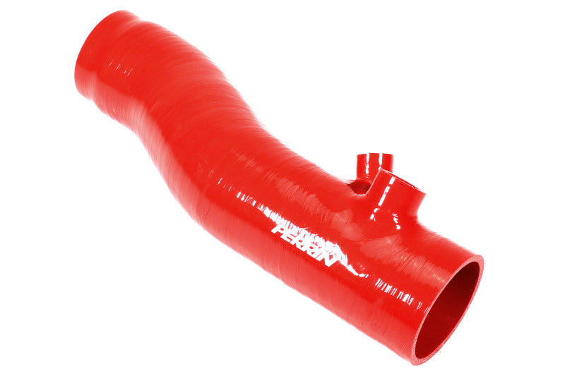 Perrin 2022+ Subaru WRX Long Type Turbo Inlet Hose  - Red - PSP-INT-427RD by Perrin Performance - angle view