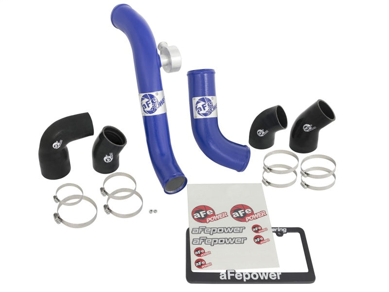 aFe Bladerunner Intercoolers Tube - Blue Hot/Cold Side 15-16 Ford Mustang EcoBoost L4-2.3L (t) - 46-20254-L