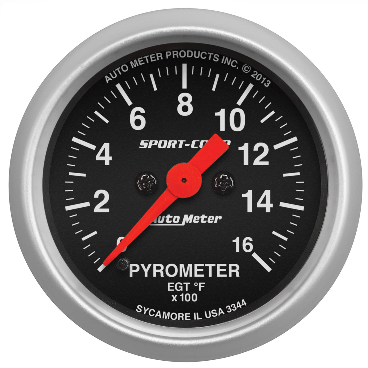 Autometer Sport-Comp 52mm 0-1600 Deg F Electronic EGT Gauge Kit - 3344