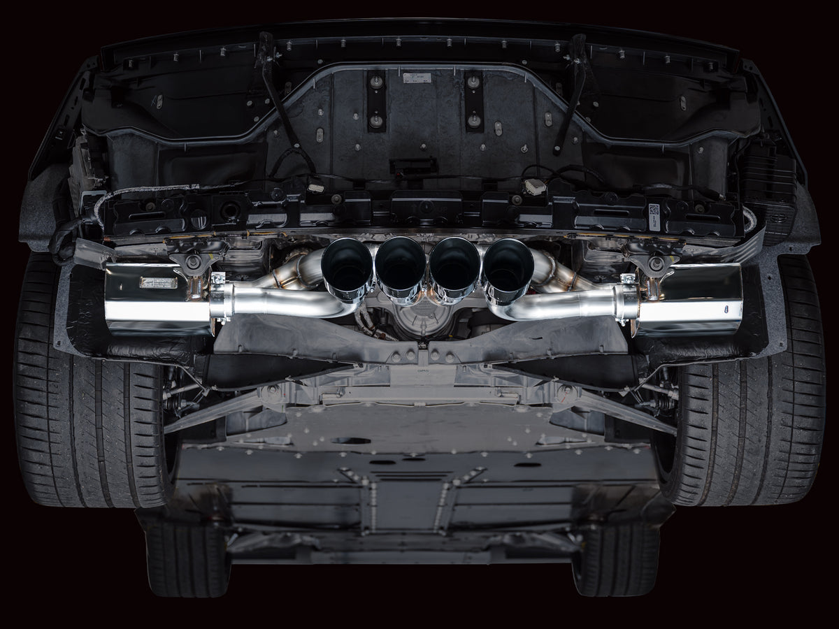 AWE 23+ C8 Corvette Z06 SwitchPath Cat-Back Exhaust - Diamond Black Tips - 3025-43906