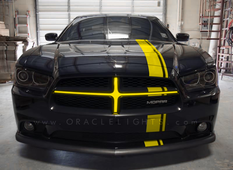 Oracle 11-14 Dodge Charger Illuminated Grille Crosshairs - Yellow - 5300-006